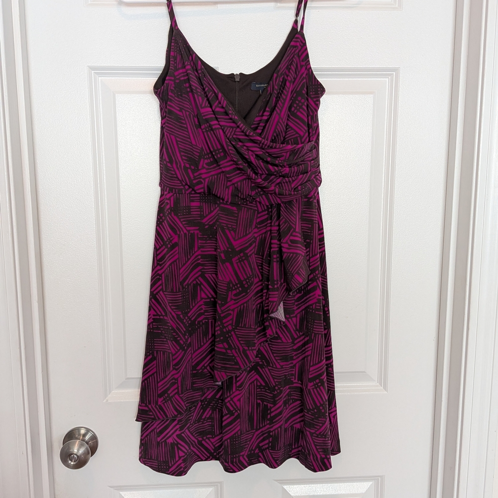 Elegant Pink and Black Women's Dress
